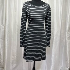 LofStriped Black and Gray Women's Dress